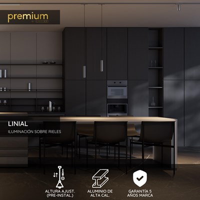 Lucide Premium LINIAL Suspensión con placa de techo - Sistema de carril monofásico / Iluminación con rieles - Smart - 48V Track - Cromo Negro mate